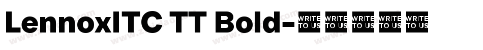 LennoxITC TT Bold字体转换